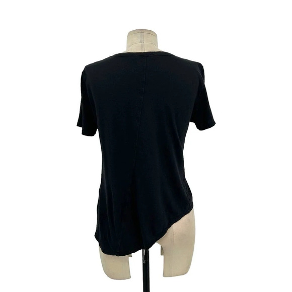 Veronica Beard Cindy V Neck High Low Tee In Black Size Small - Picture 6 of 9